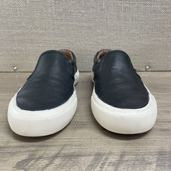 FRYE Men’s Ludlow Casual Slip On Black Leather Sneakers Men\'s Size 7 main image 4